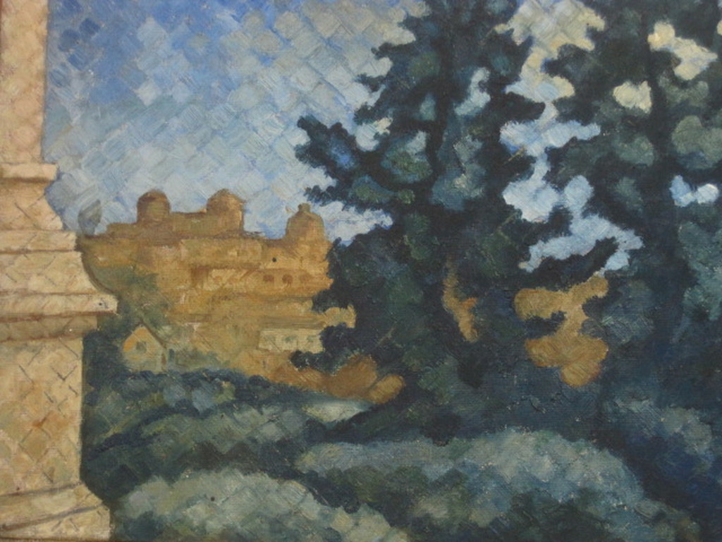 A.J.Grootens 1864-1957 Magisch Realisme 1930 "landschap Rome" olieverf kopen? Bied vanaf 1!