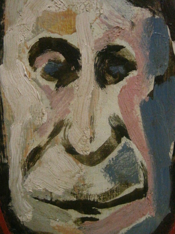 Jan Sierhuis (1928-)  olieverf "zelfportret" omstreeks 1990 gesigneerd  kopen? Bied vanaf 1!