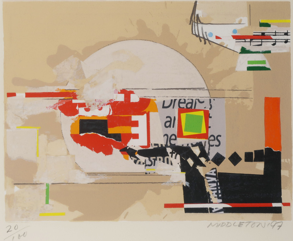 Sam Middleton: Zeefdruk, Composition I - Ingelijst kopen? Bied vanaf 40!