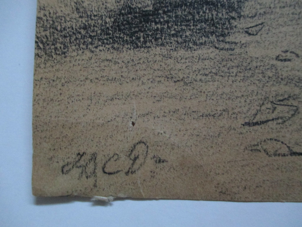 H.A.C Dekker, tekening gesigneerd, lezende vrouw in tuin kopen? Bied vanaf 70!