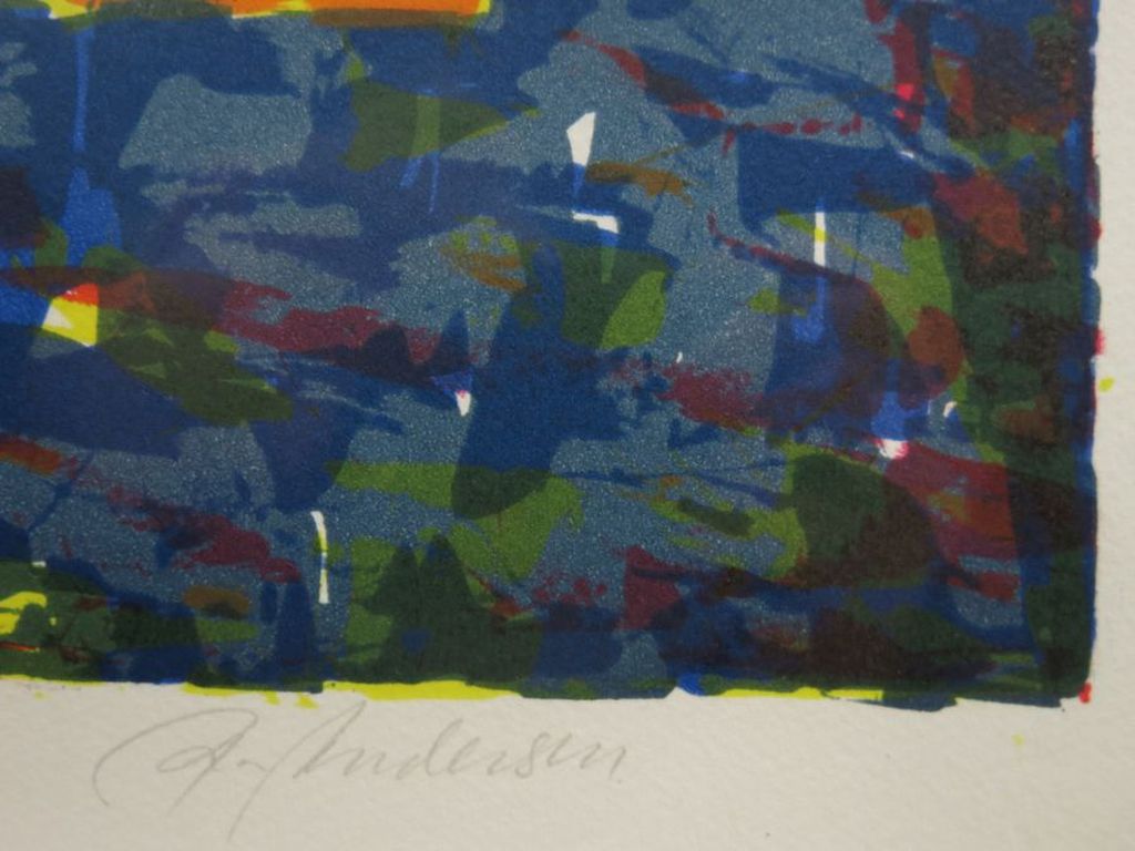 Pia Andersen: Zeefdruk, Paisaje d'otono -Ingelijst kopen? Bied vanaf 40!