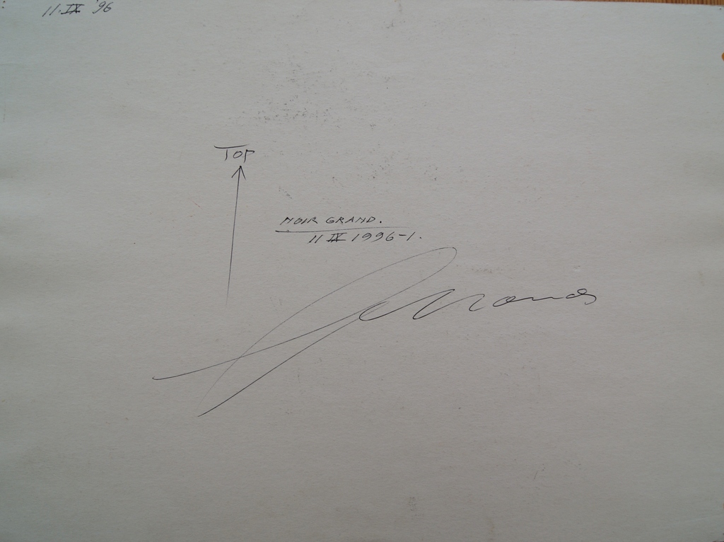 Eugène Brands grote gouache 'Noir grand' - 1996 kopen? Bied vanaf 1150!