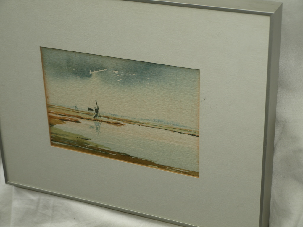 JAN GROENHART (1952) : Aquarel – Petmolentje in Wormer en Jisperveld – ca 1990 kopen? Bied vanaf 35!
