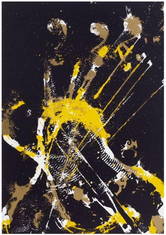 Arman: Zeefdruk, Melody for strings II (groot!) verkocht voor € 160!