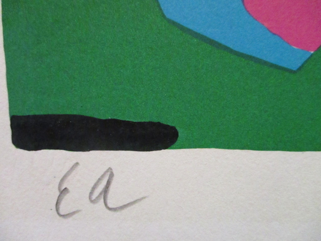 Karel Appel - Zeefdruk - E.A. - Compositie met Figuren -  kopen? Bied vanaf 300!