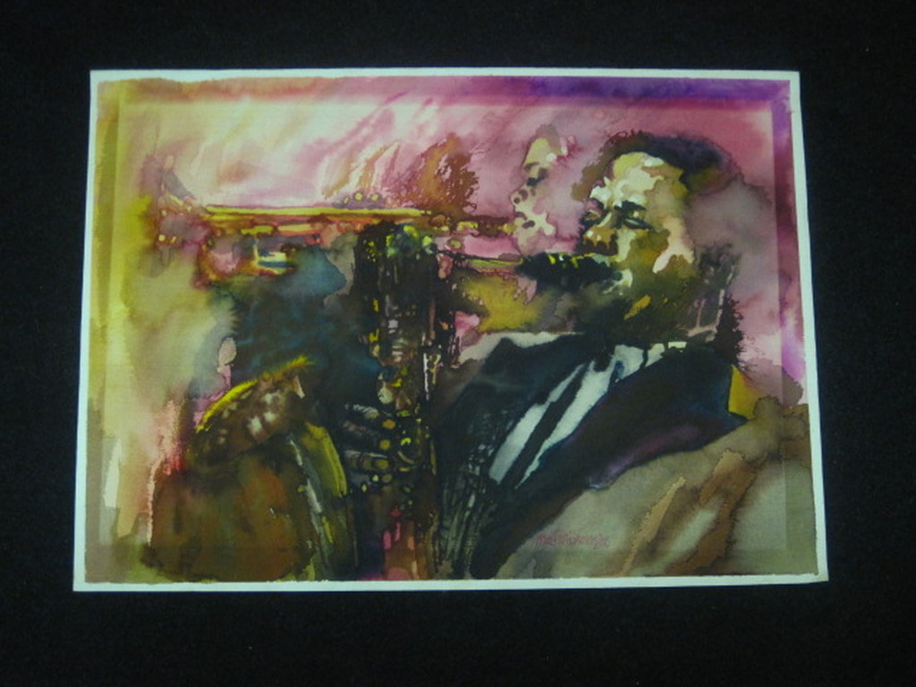 Martien Beenen (1933-) DutchSwingCollegeBand / Aquarel "Charlie Parker" ges. kopen? Bied vanaf 1!