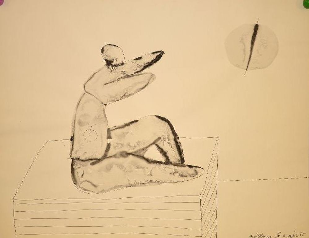 Guillaume Lo-A-Njoe: originele tekening 'Dierlijk figuur' kopen? Bied vanaf 60!