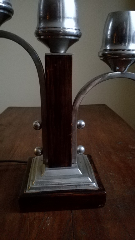 Art Deco verzilverde 3 pits lampedair  kopen? Bied vanaf 10!