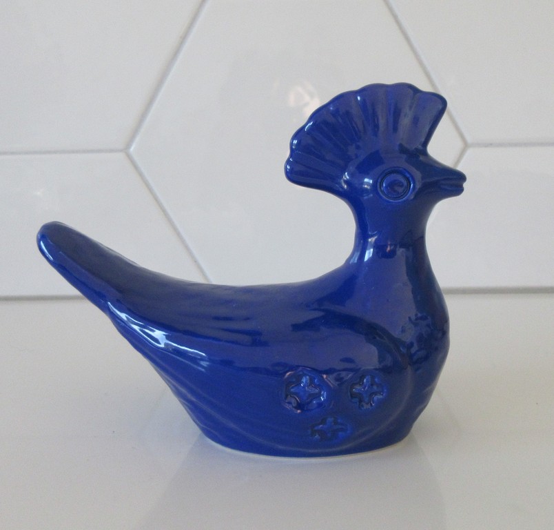 Ongespecificeerd - Blauw aardewerken sculptuur van een vogel. Ontwerp Aldo Londi, uitvoering Bitoss kopen? Bied vanaf 1!