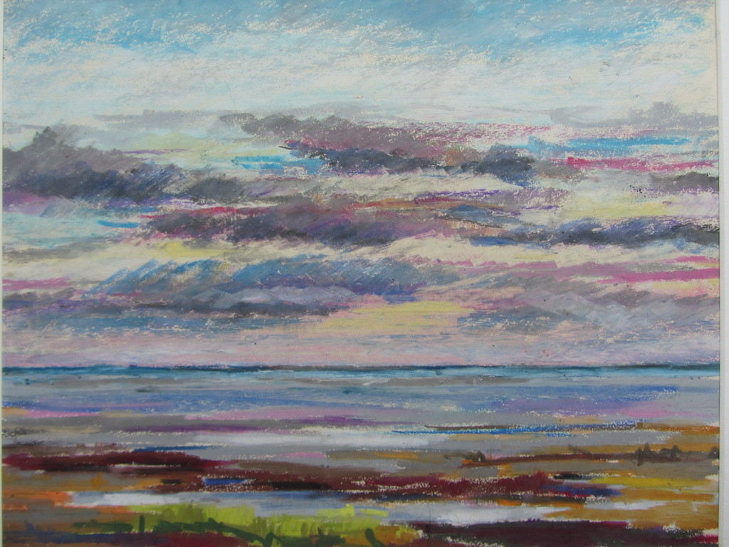 Jan Bom  - Pasteltekening - Landschap -  verkocht voor € 45!