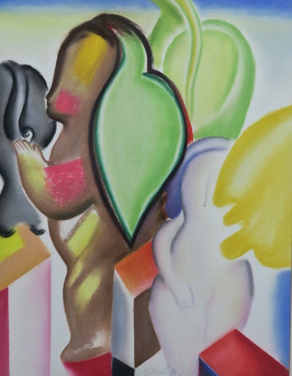 Jorg Reme: Pastel tekening, De oplossing laat enzo. - Ingelijst kopen? Bied vanaf 50!