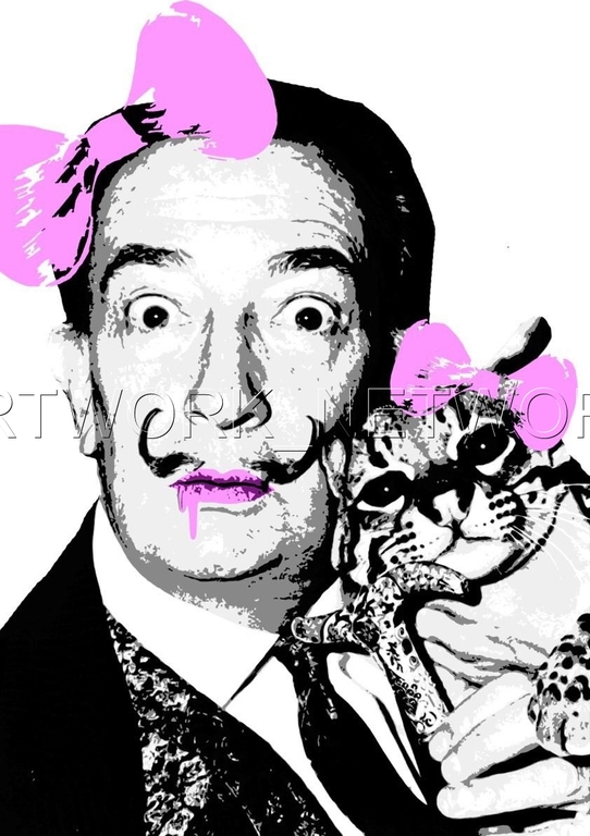 Large Print Painting "Dali Pink" Signed Numbered A/P or 1 to 100 with COA kopen? Bied vanaf 1!