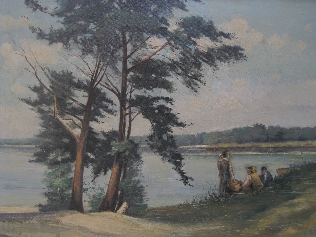 Arnout v Gilst 1898-1982 olieverf "bij het Vogelmeer Kennemerduinen" ca. 1930 verkocht voor € 100!