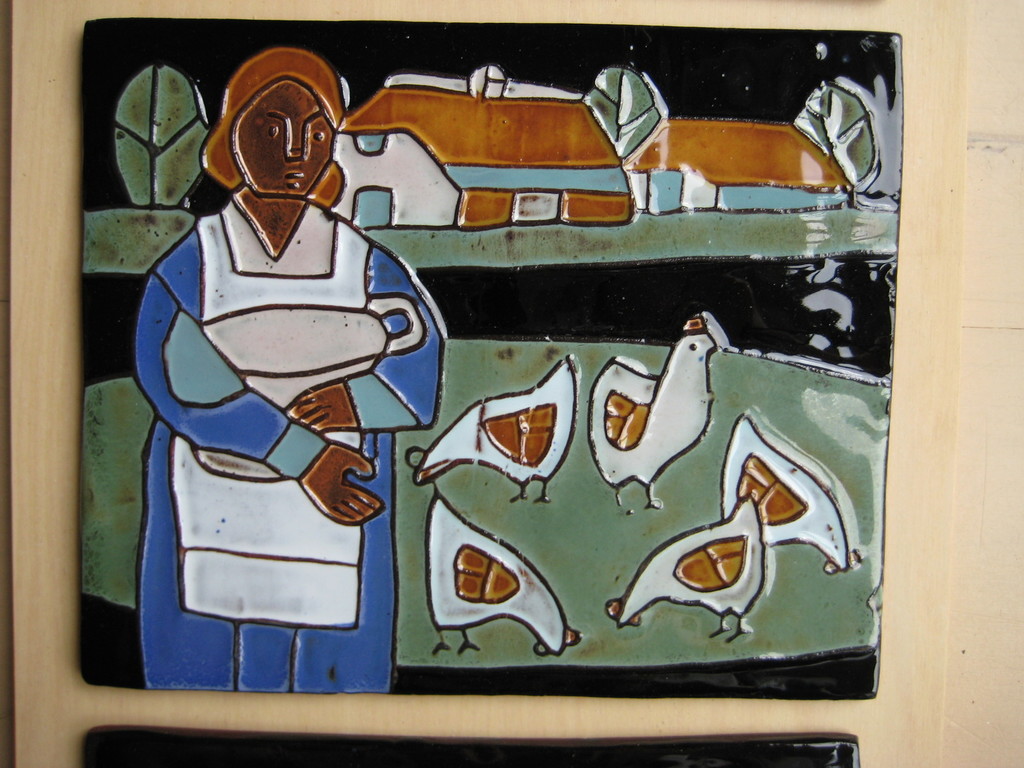 Henk Potters keramiek 2 stuks tegeltableau kopen? Bied vanaf 1!