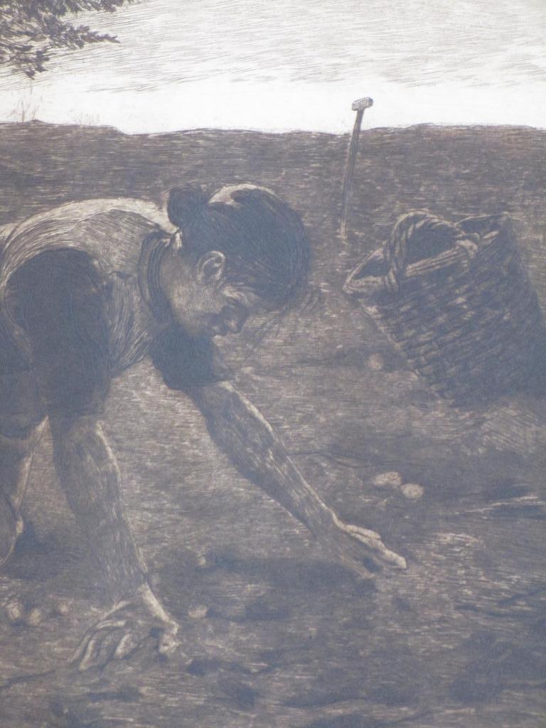 Willem Witsen, Geknielde aardappelrooister, Ets/aquatint 1908-1909 kopen? Bied vanaf 325!