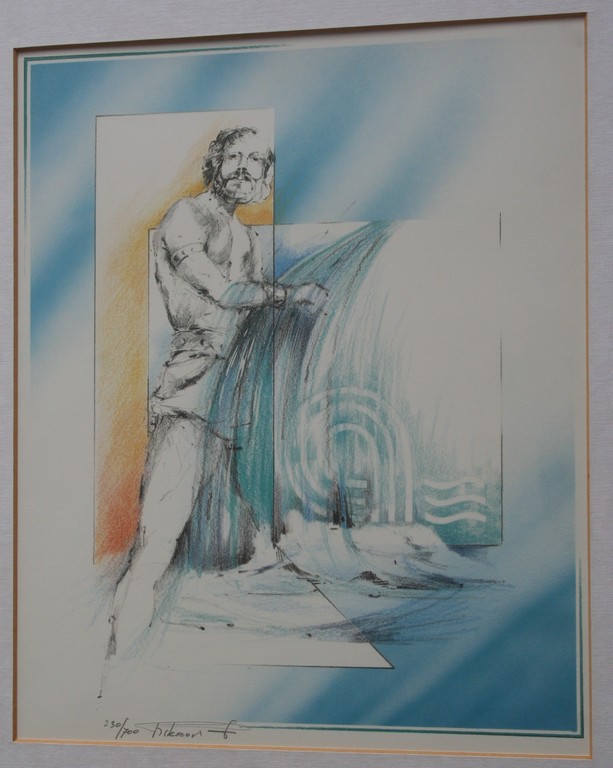 Ronald van Rikxvoort - Zeefdruk genummerd en gesigneerd - Mythologisch figuur kopen? Bied vanaf 1!