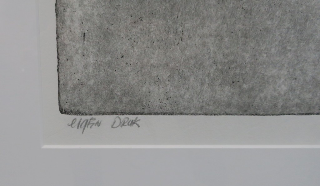 Sjoerd Bakker: Ets, Hooi - Ingelijst kopen? Bied vanaf 50!