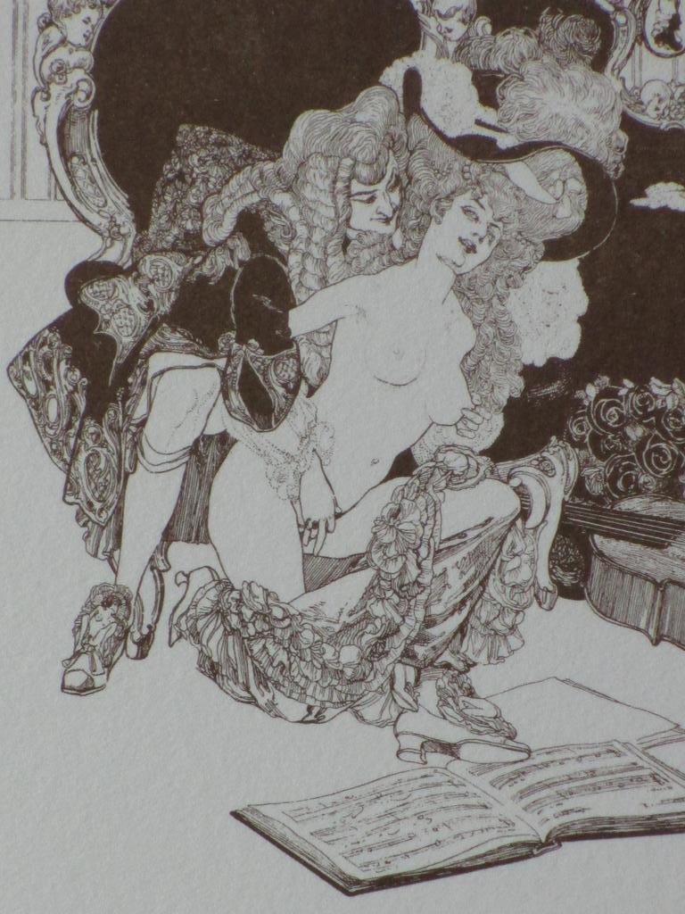 Franz von Bayros, De erotische muziekles, Litho kopen? Bied vanaf 20!