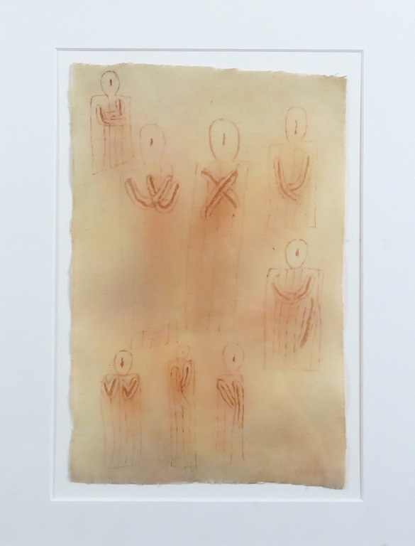 Gerrit Veenhuizen: Tempera op stof, Zonder titel - Ingelijst kopen? Bied vanaf 20!