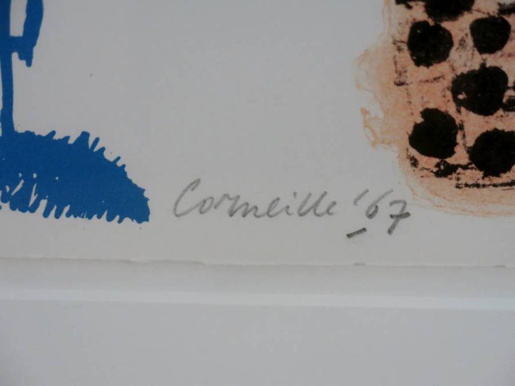 Corneille: Kleurenlitho, Femme de Nuit et d'Aube VI - Ingelijst kopen? Bied vanaf 350!