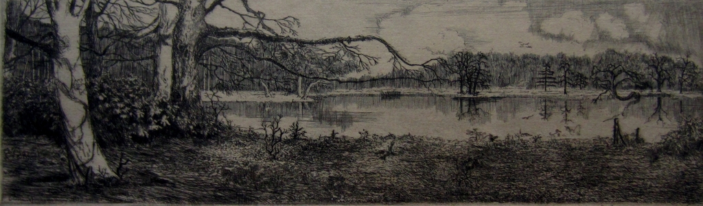 Theo Beerendonk (1905-1979) - ets Vondelpark te Amsterdam verkocht voor € 45!