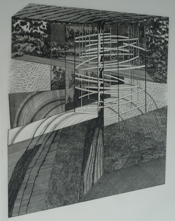 Onbekend - Ets – Theatre of Machines VII – ingelijst – 1979 – 3/25 ex. kopen? Bied vanaf 1!