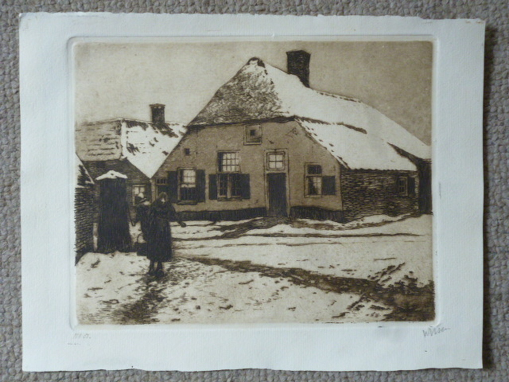 Willem Witsen - ets - Dooiweer, Ede kopen? Bied vanaf 350!