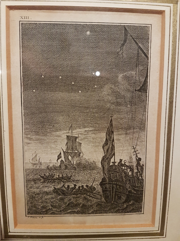 Simon Fokke (1712-1784), gravure, schepen op zee kopen? Bied vanaf 1!