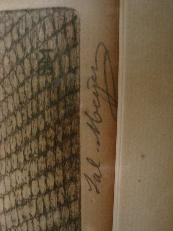 Sal Meijer 1877-1965 - Ets Amsterdam grachtenhuizen - handgesigneerd  kopen? Bied vanaf 1!