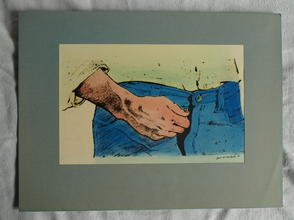 HANS VAN DEN BERG - Zeefdruk – Spijkerbroekrits – Gesigneerd - 1978 kopen? Bied vanaf 1!