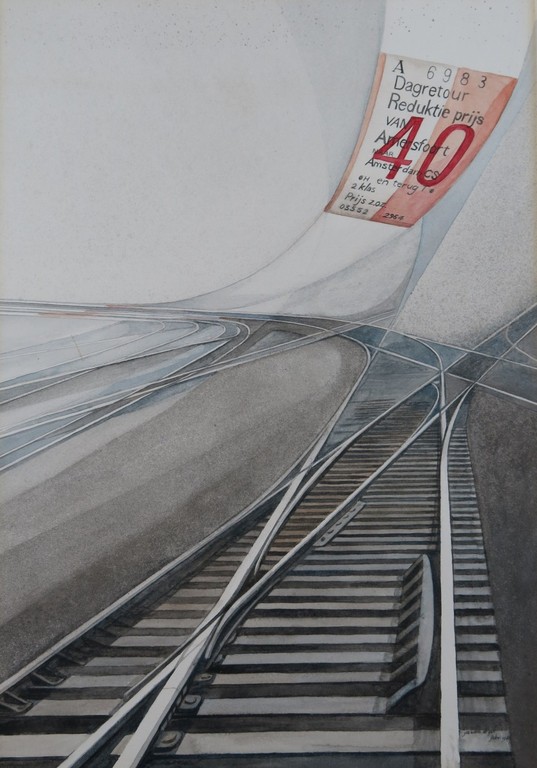 Jos van de Pol: Aquarel, Vliegend spoorkaartje kopen? Bied vanaf 1!