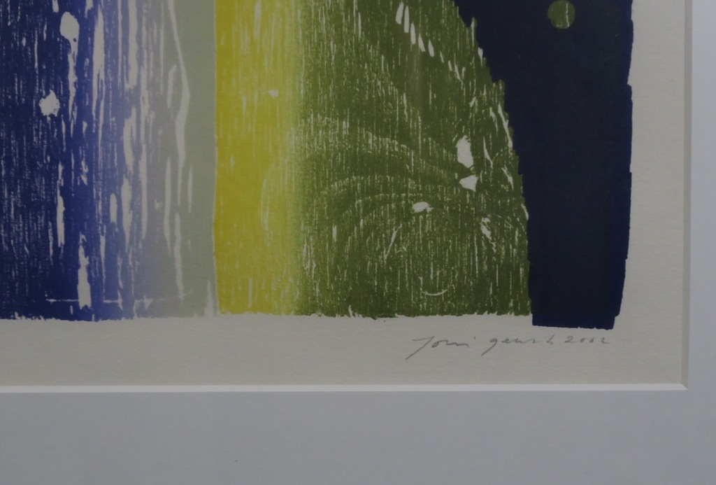 Joris Geurts: Houtsnede, Z.T. (paars) - Ingelijst kopen? Bied vanaf 20!