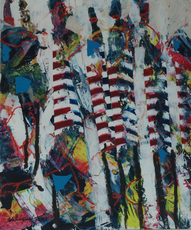 Willem van Scheijndel : Acrylverf – De Masaï – gesigneerd & ingelijst – 1995 kopen? Bied vanaf 200!