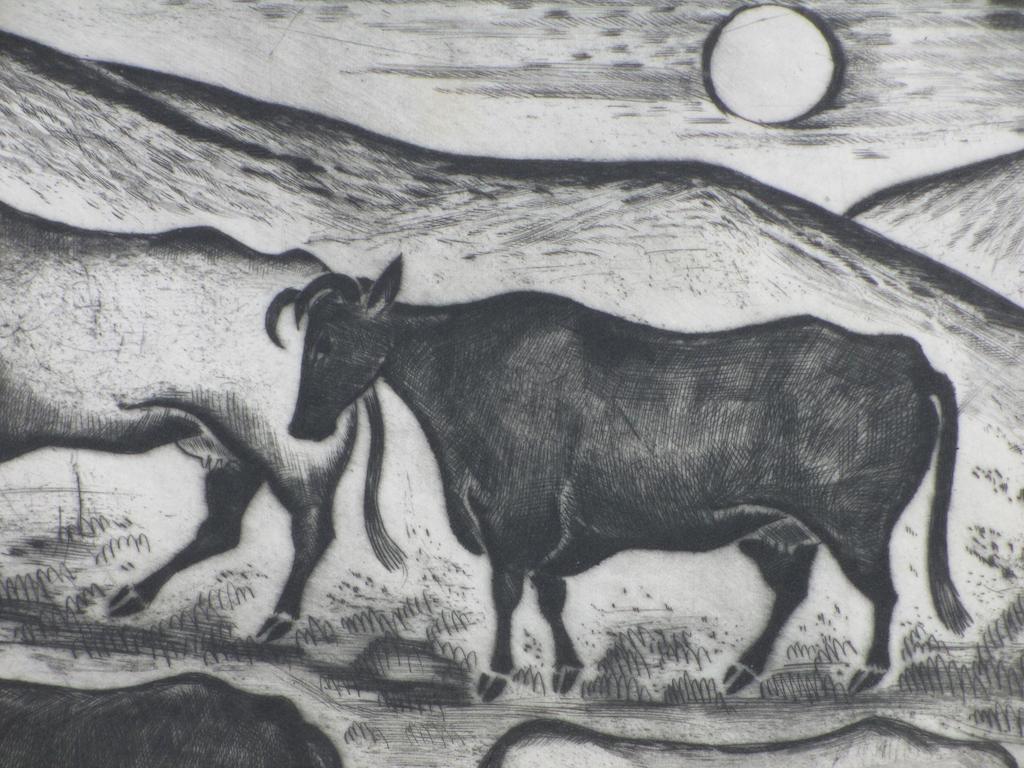 Jo Bezaan, La Camargue, Droge naald Ets kopen? Bied vanaf 90!