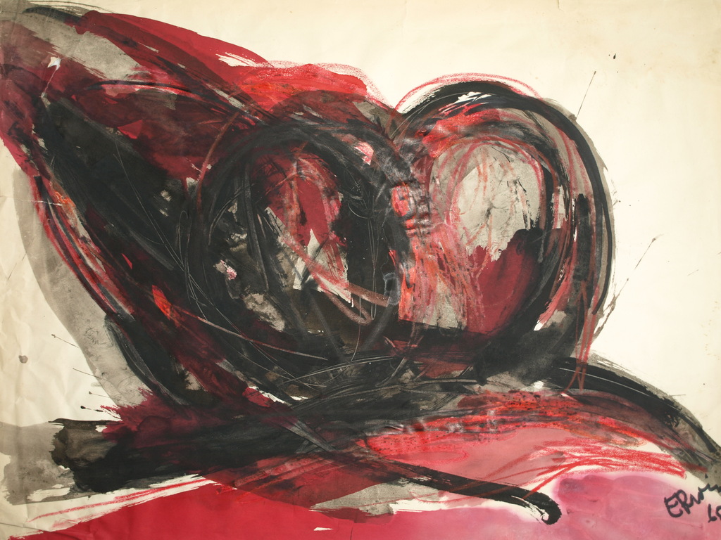 ERWIN DE VRIES (1929)–Gemengde techniek –Billen –Gesigneerd & ingelijst–1965 kopen? Bied vanaf 250!