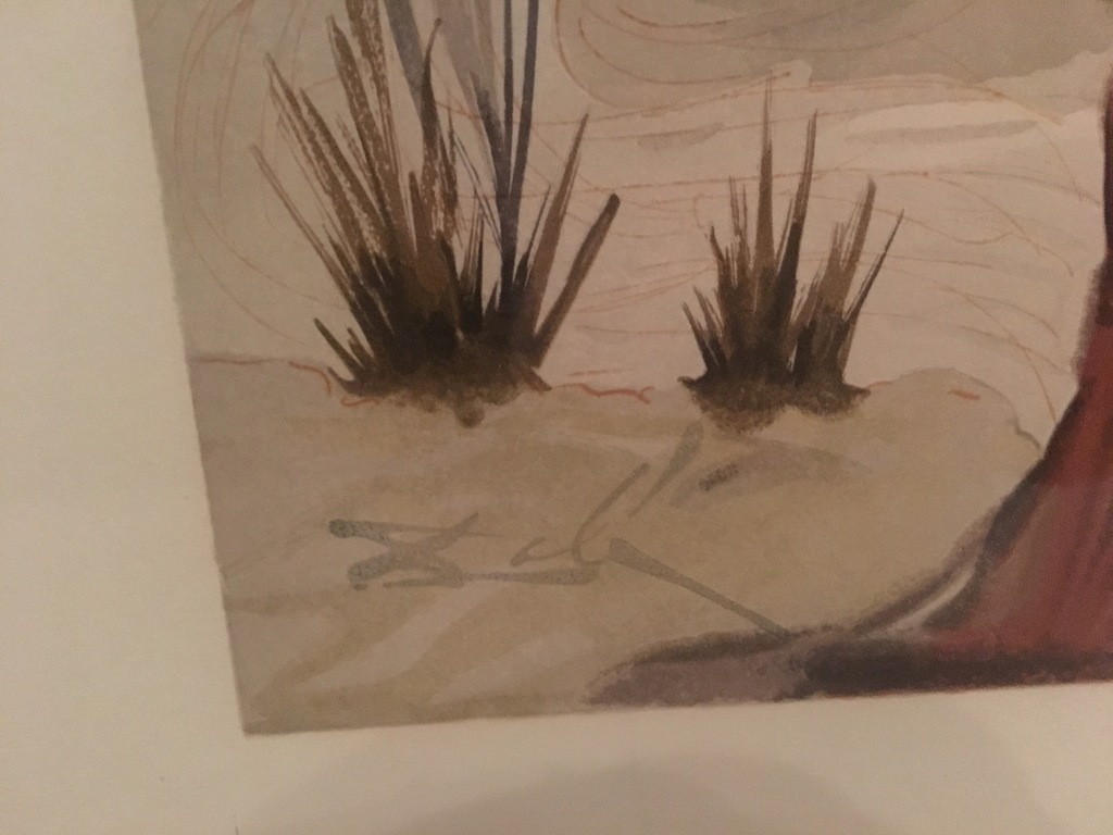 Salvador Dali, Kleurenlitho, Surrealistisch landschap met bruid kopen? Bied vanaf 1!