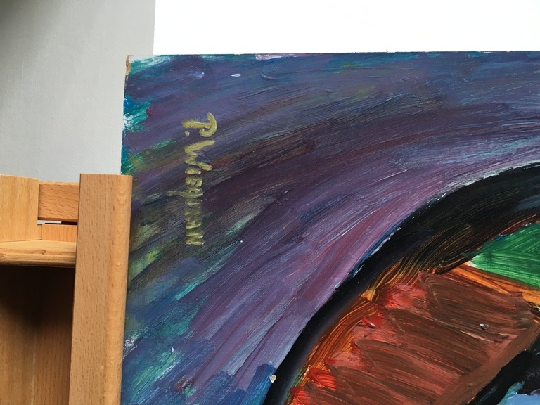 Piet Wiegman II. Titel onbekend. Acrylverf op MDF gesigneerd kopen? Bied vanaf 250!