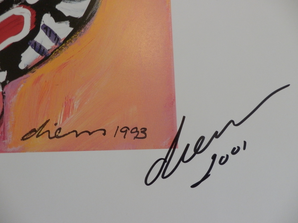 PETER DIEM  Handgesigneerde Zeefdruk  DESIGNERS COW PINK kopen? Bied vanaf 1!