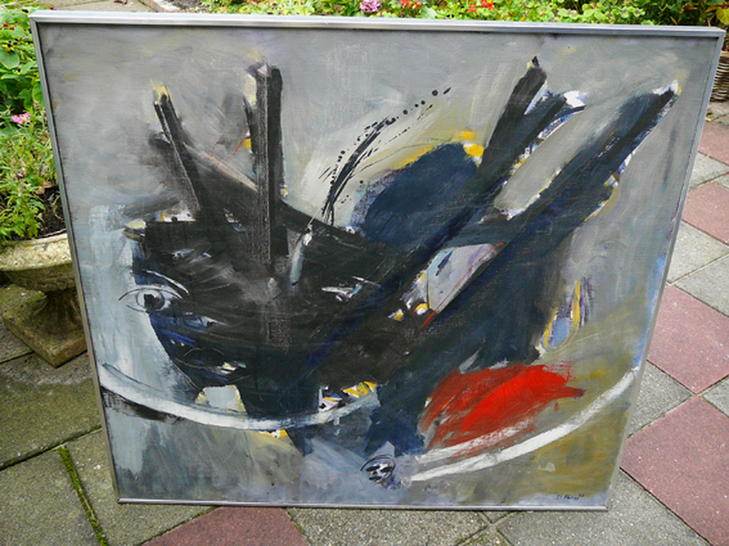 Danielle Abegg: 'Born in the Night' olieverf -1982- kopen? Bied vanaf 139!