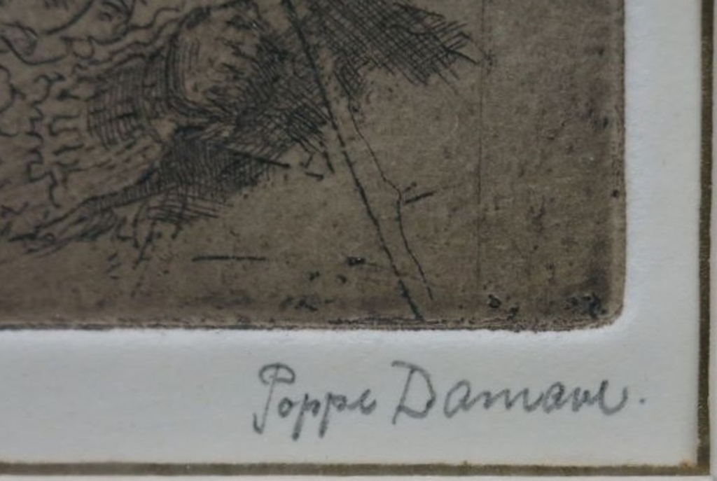 Poppe Damave: Ets, Zuigeling -Ingelijst (klein) kopen? Bied vanaf 1!