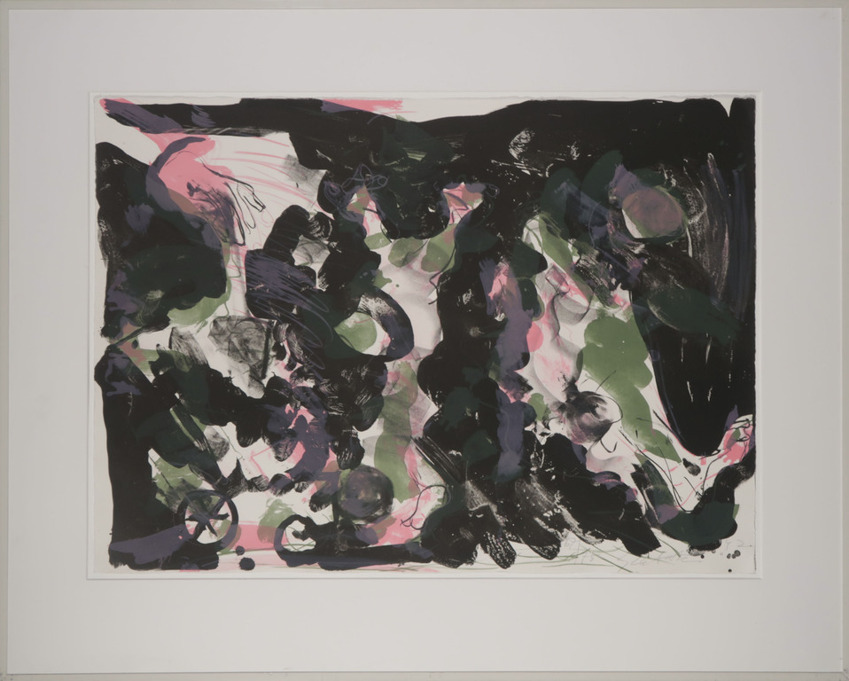 Ger Lataster: Litho, Donkere tuin - Ingelijst verkocht voor € 50!