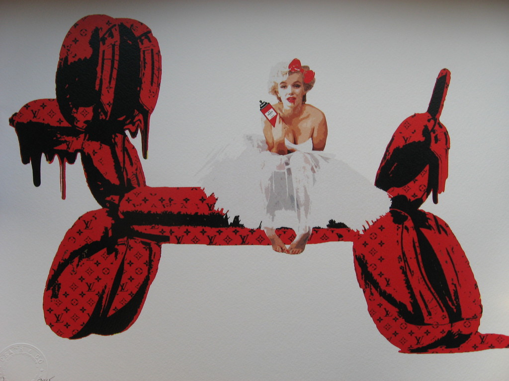DEATH NYC: 'Marilyn Monroe Dog' - opl. 100 ex. - met COA kopen? Bied vanaf 39!