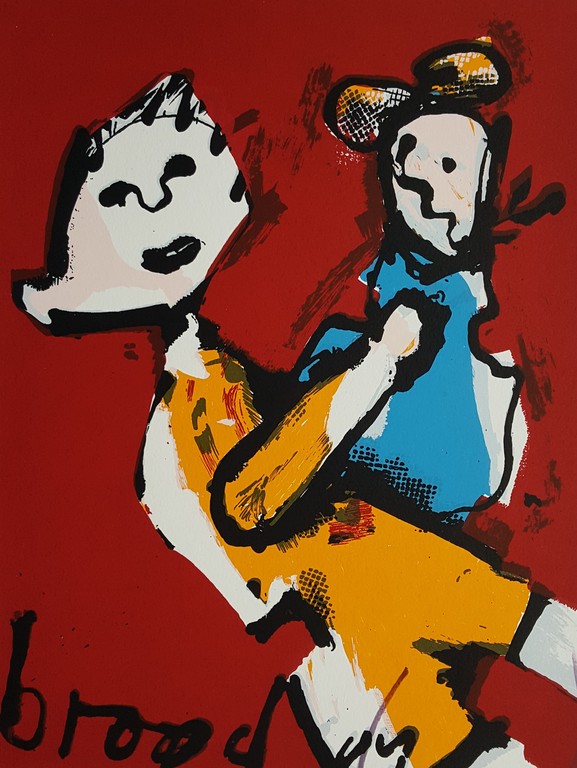 Herman Brood - Moeder met kind - gesigneerde zeefdruk op papier - 350 ex. kopen? Bied vanaf 1!
