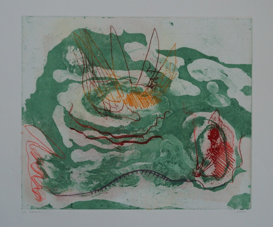 Marian Zult - gesigneerde ets - zeetuin - 10 ex. kopen? Bied vanaf 20!