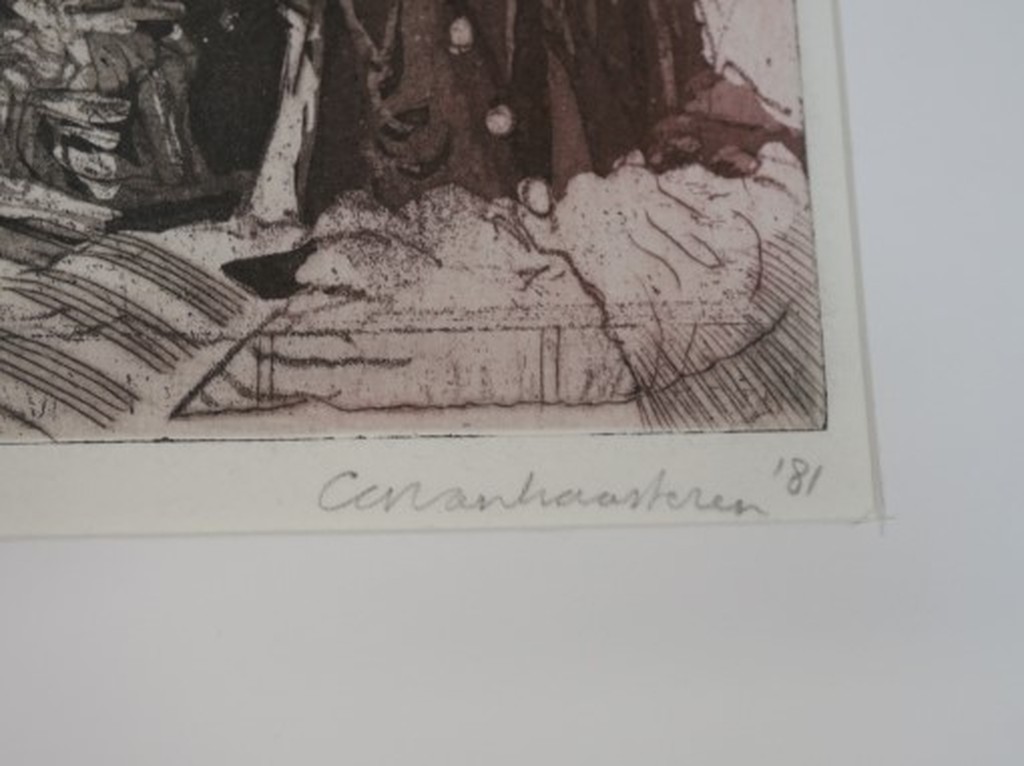 Cor van Haasteren: 2x Ets, Bach en Goethe kopen? Bied vanaf 35!