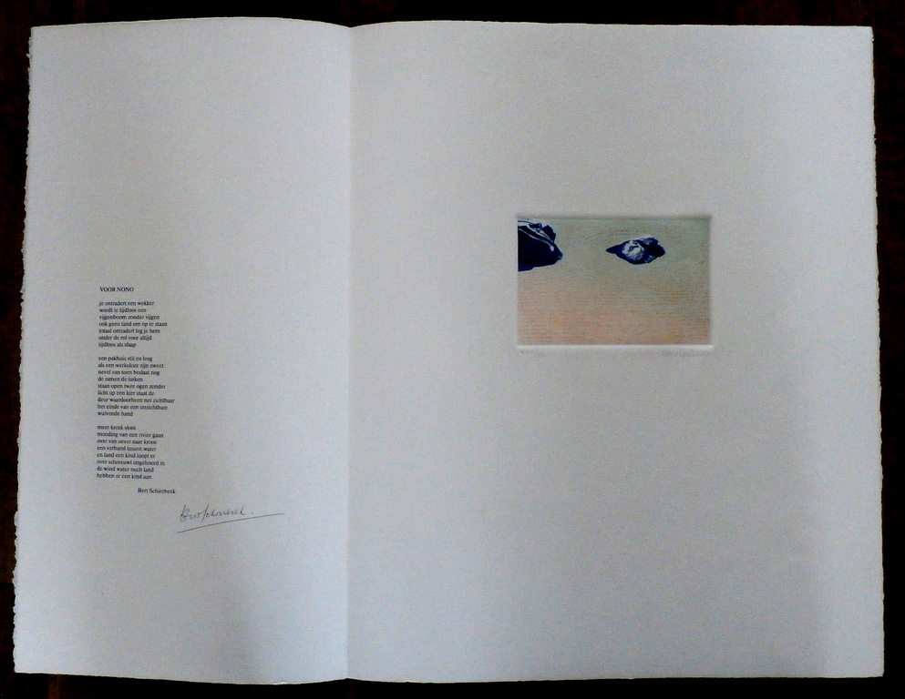 Nono Reinhold - 5 kleuren ets -1983 + gesigneerd gedicht Bert Schierbeek kopen? Bied vanaf 50!