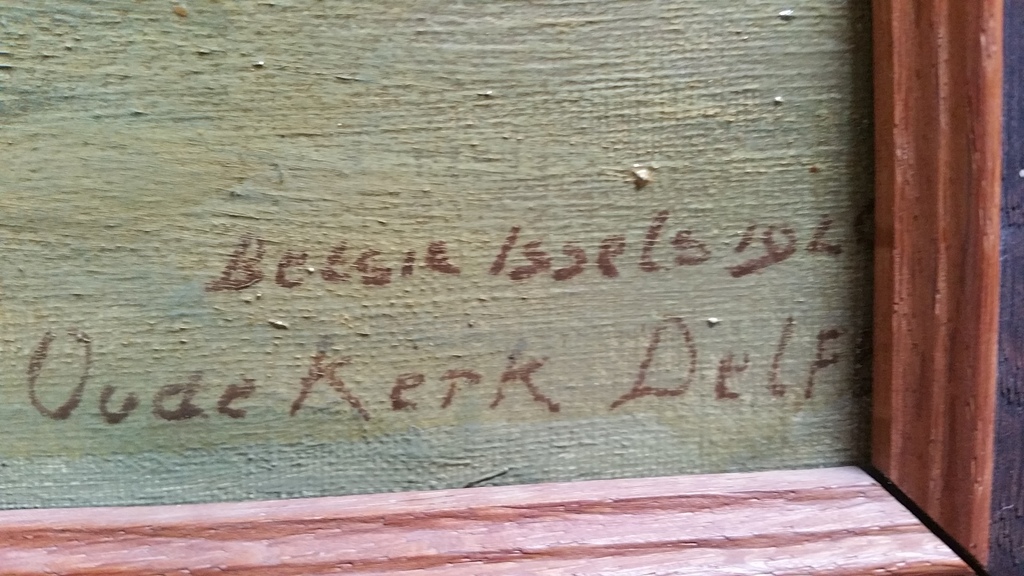 Schilderij "Oude Kerk te Delft" 1926 kopen? Bied vanaf 150!