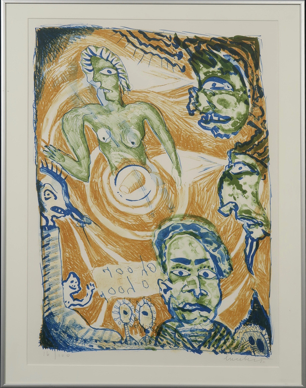 Lucebert: Litho, Zonder titel - Ingelijst kopen? Bied vanaf 140!