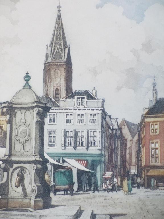 Hendrik Roodenburg, Groote Markt  Den Haag, Ets 1948 kopen? Bied vanaf 80!