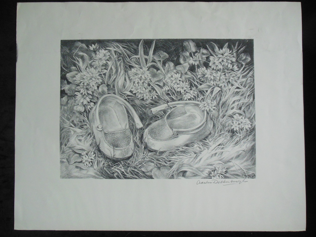 Aart van Dobbenburgh, Litho, Kinderschoentjes kopen? Bied vanaf 60!